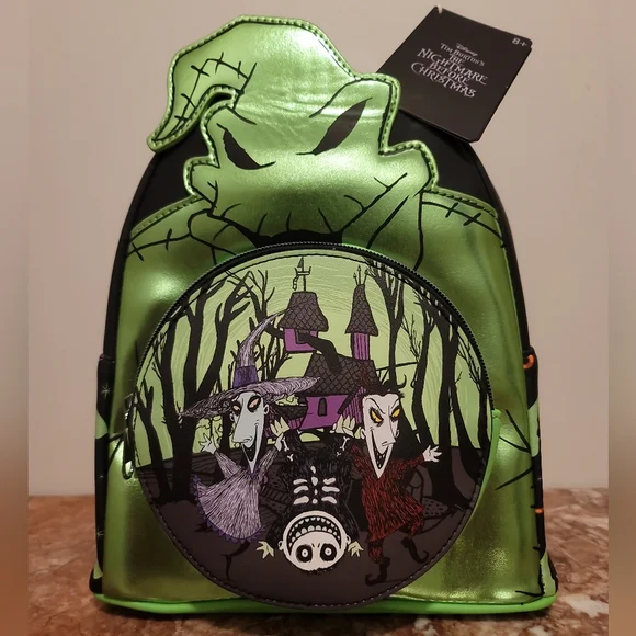 NWT Loungefly The Nightmare Before Christmas Oogie Boogie Metallic Mini Backpack - Picture 5 of 9